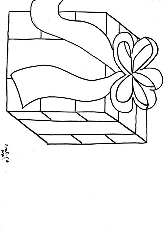 Free printable coloring page - Christmas Gift
